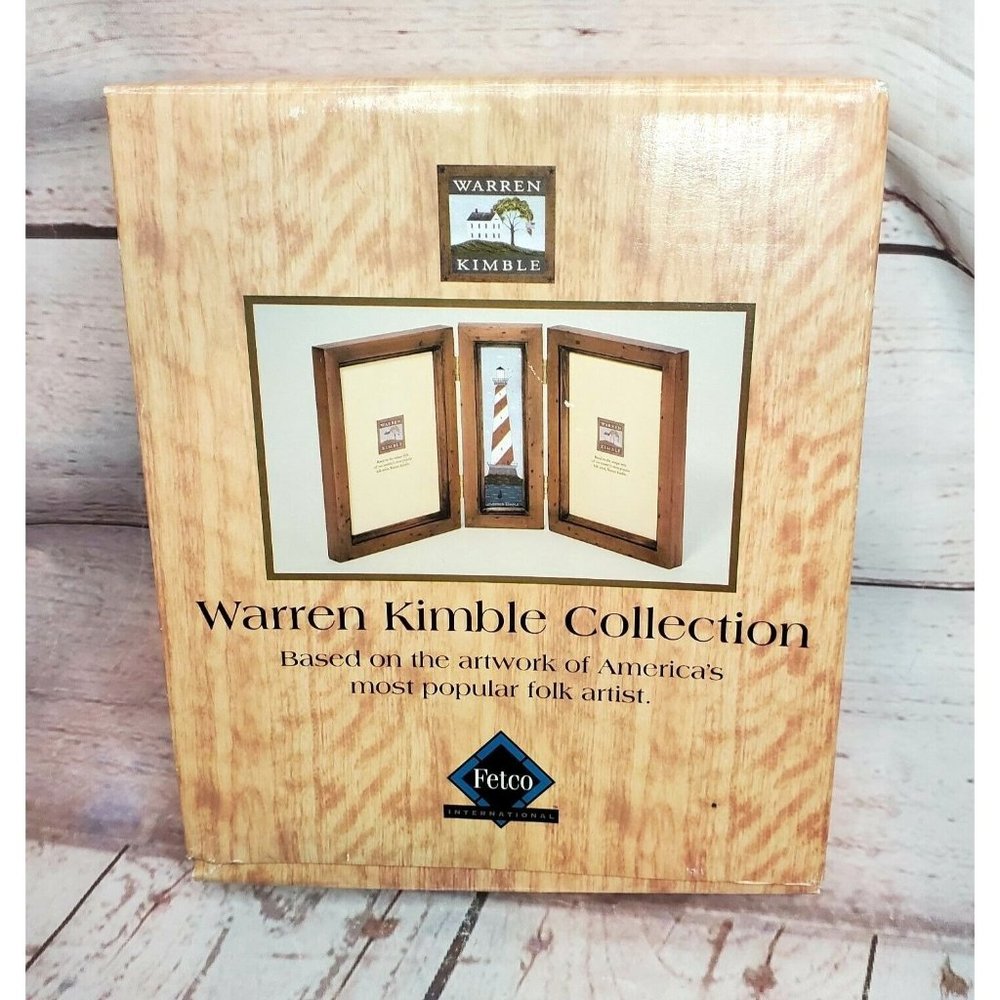 Warren Kimble Collection 3 Section Wood Lighthouse Picture Frame